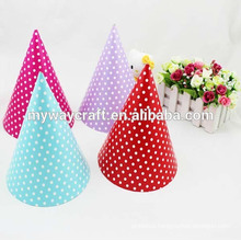 Congratulation party popular hot selling colorful dotted paper party hat